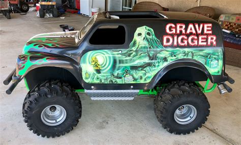 grave digger mini monster truck go kart for sale|nascar monster truck go kart.